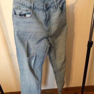 Hollister Blue Relaxed Jeans with Distressed Style